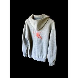 90's K2‎ Snowboard Mens Hoodie Sweatshirt Med/Lg Full Zip Grey Distressed Vtg